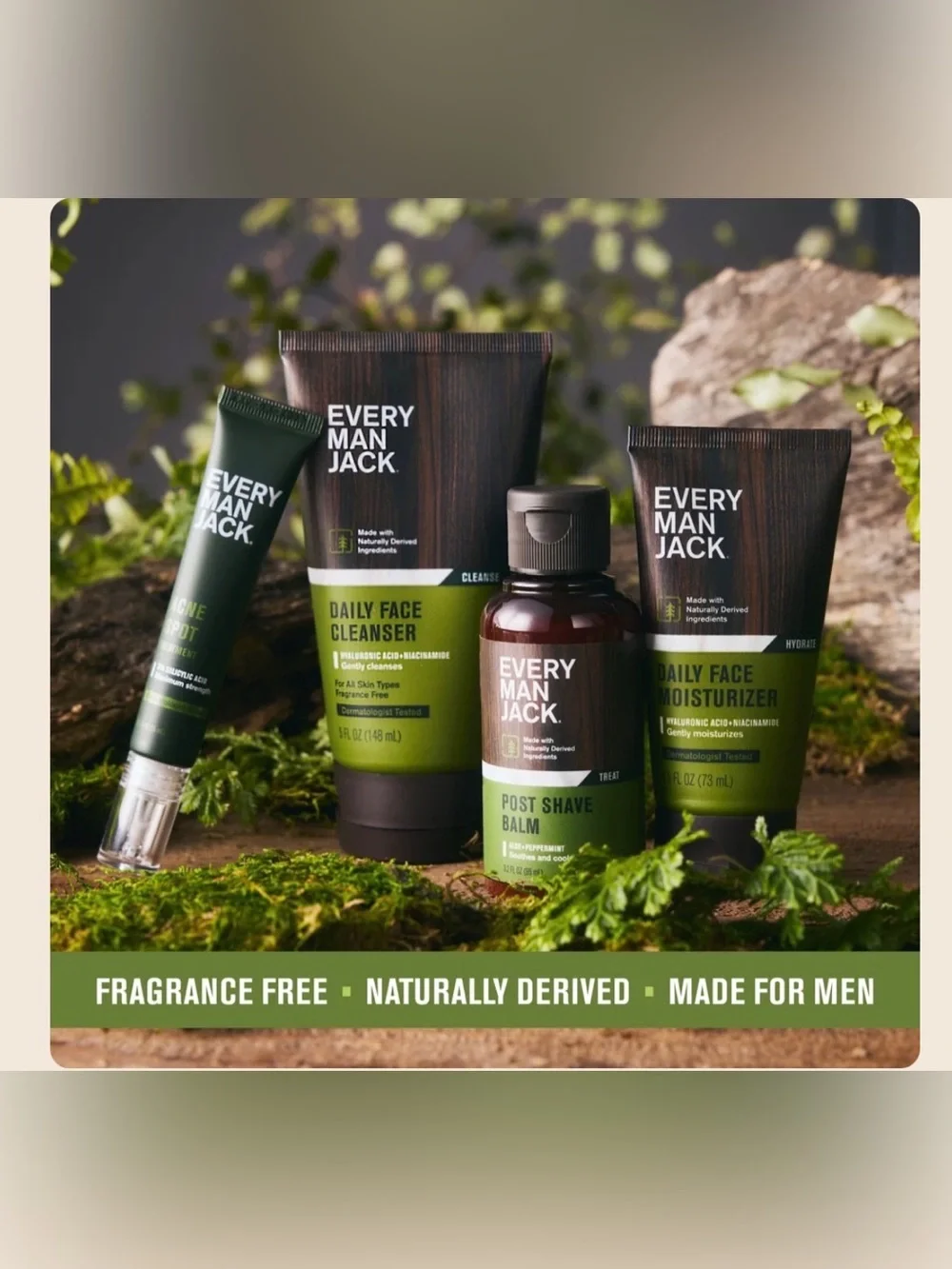 Every Man Jack Daily Face Cleanser For Men Unscented- Size 5 oz.